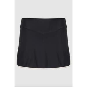 Acacia Swimwear LANEY Tennis Skirt - Black Piped Skort - Large - NWT
